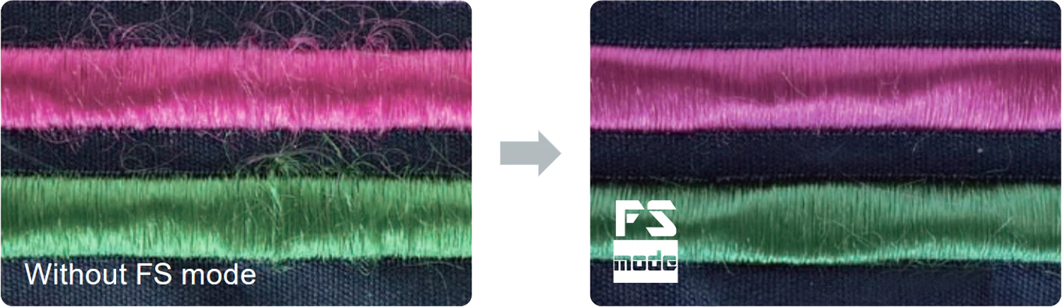 Broderie fine avec le mode FS pour machine à broder industrielle