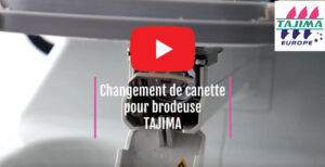 Vidéo comment changer une canette sur une machine à broder industrielle.
