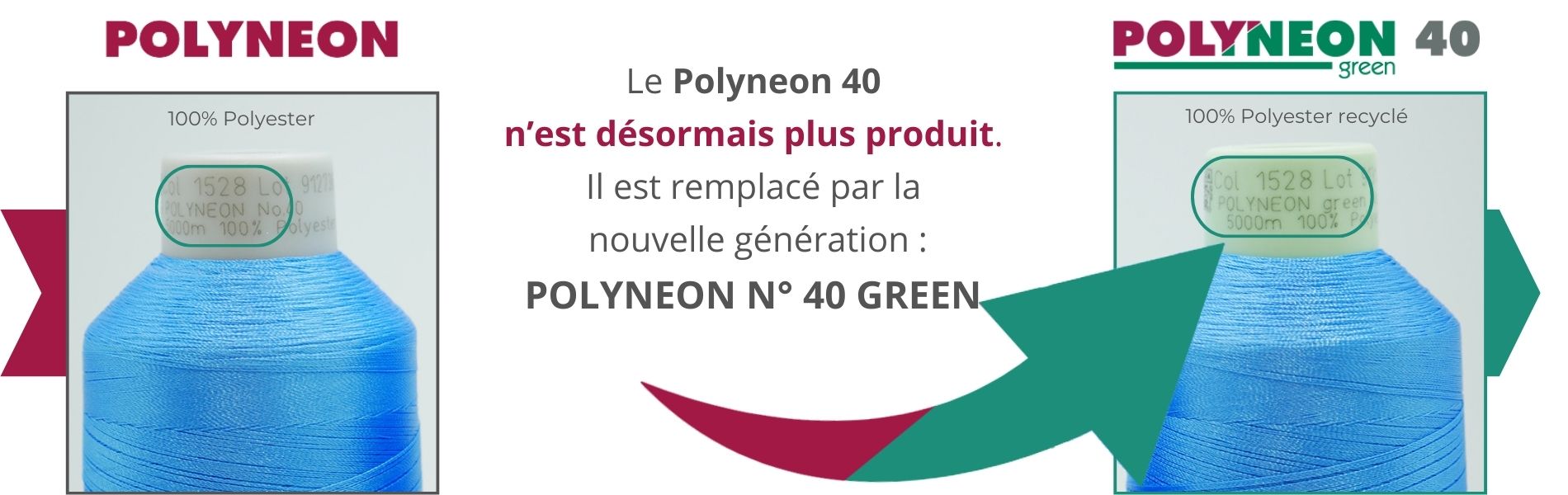 Fils Madeira : transistion du Polyneon au Polyneon Green