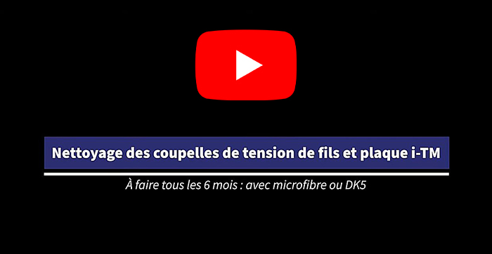 Netttoyage des coupelles de fils sur machine à broder industrielle