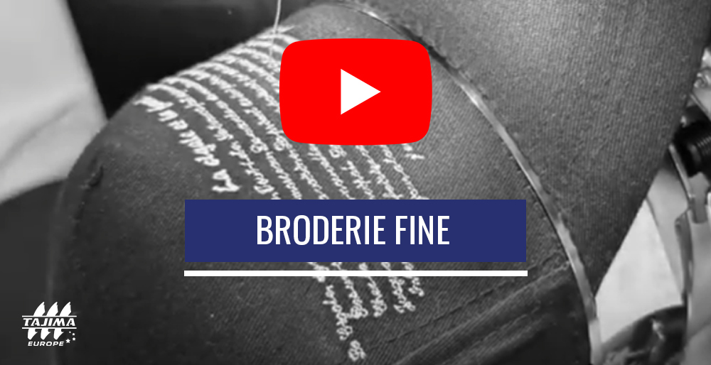Vidéo de démonstration d’une broderie au point fin réalisée sur une casquette.