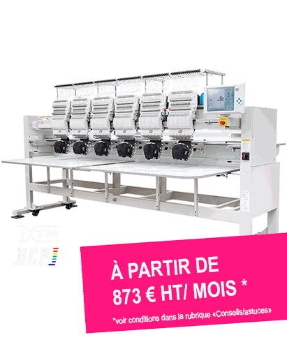 Offre machine à broder multi-têtes professionnelle équipée des technologies DCP et I-TM