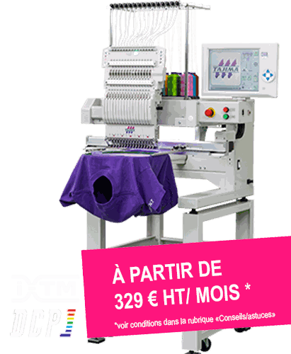 Offre machine à broder professionnelle équipée des technologies DCP et I-TM
