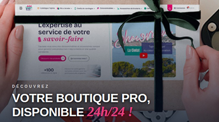 Nouvelle boutique en ligne pour les brodeurs et les ateliers. Disponible 24h/24h !