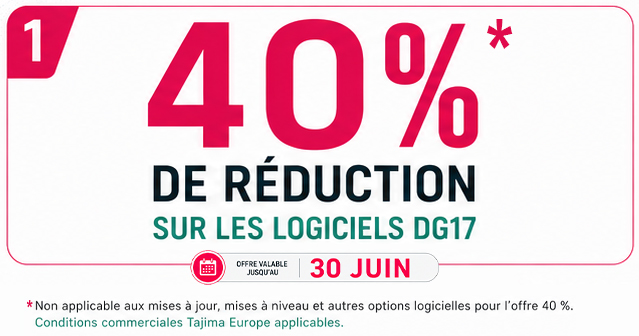 40% de réduction sur toute la gamme de logiciels de broderie.