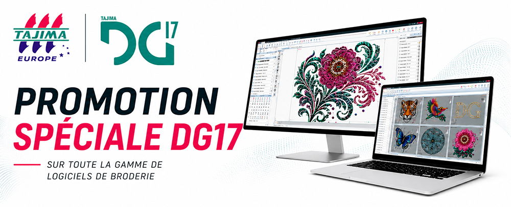Promotion spéciales sur toute la gamme de logiciels de broderie.