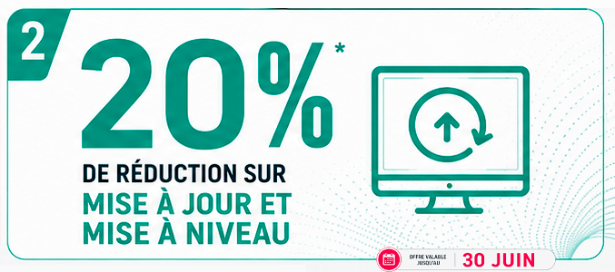 20 % de promotion pour mise à jour et up-grade de logiciels de broderie