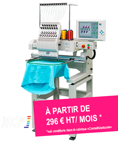 Exemple de financement d'une brodeuse mono-tête industrielle de type canon - modèle premium