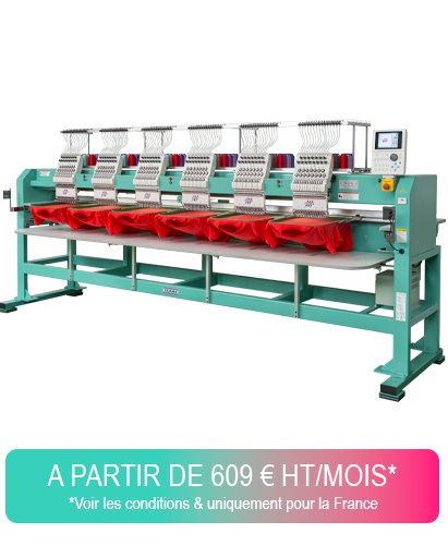 Exemple de financement d'une brodeuse multi-têtes industrielle de type canon - modèle standard