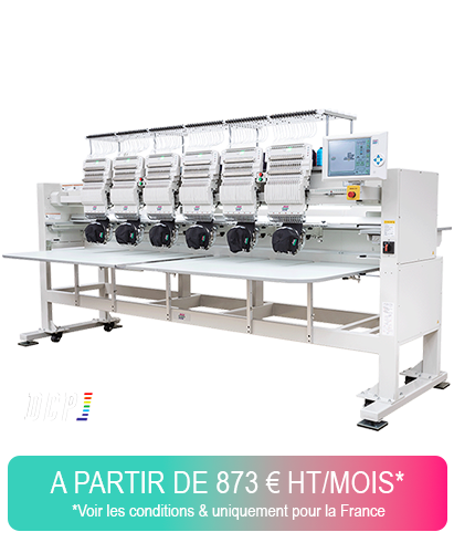 Offre machine à broder multi-têtes professionnelle équipée des technologies DCP et I-TM